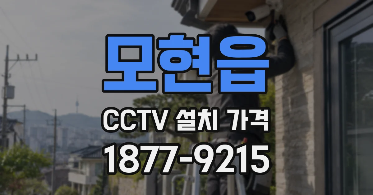 모현읍 CCTV 설치 가격
