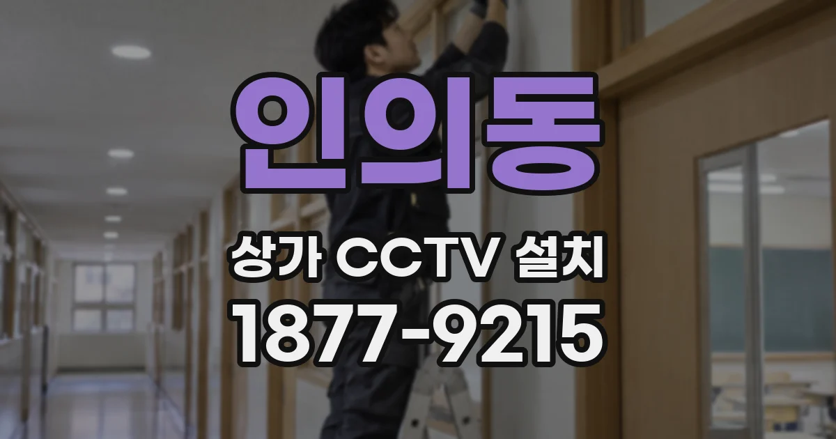 인의동 상가 CCTV 설치