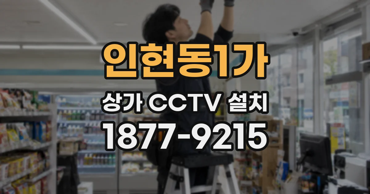 인현동1가 상가 CCTV 설치