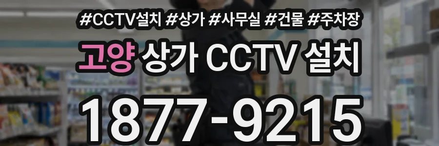 고양 상가 CCTV 설치