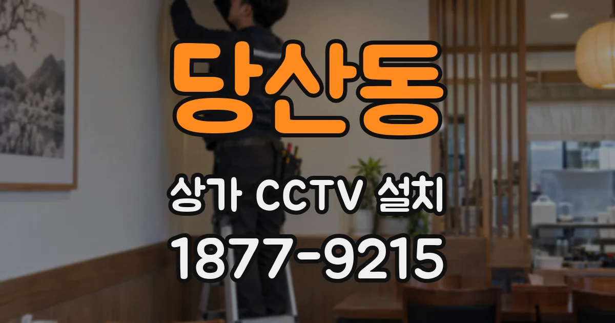 당산동 상가 CCTV 설치