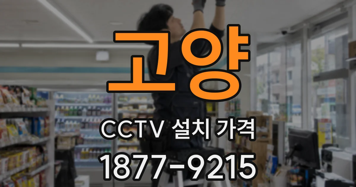 고양 CCTV 설치 가격