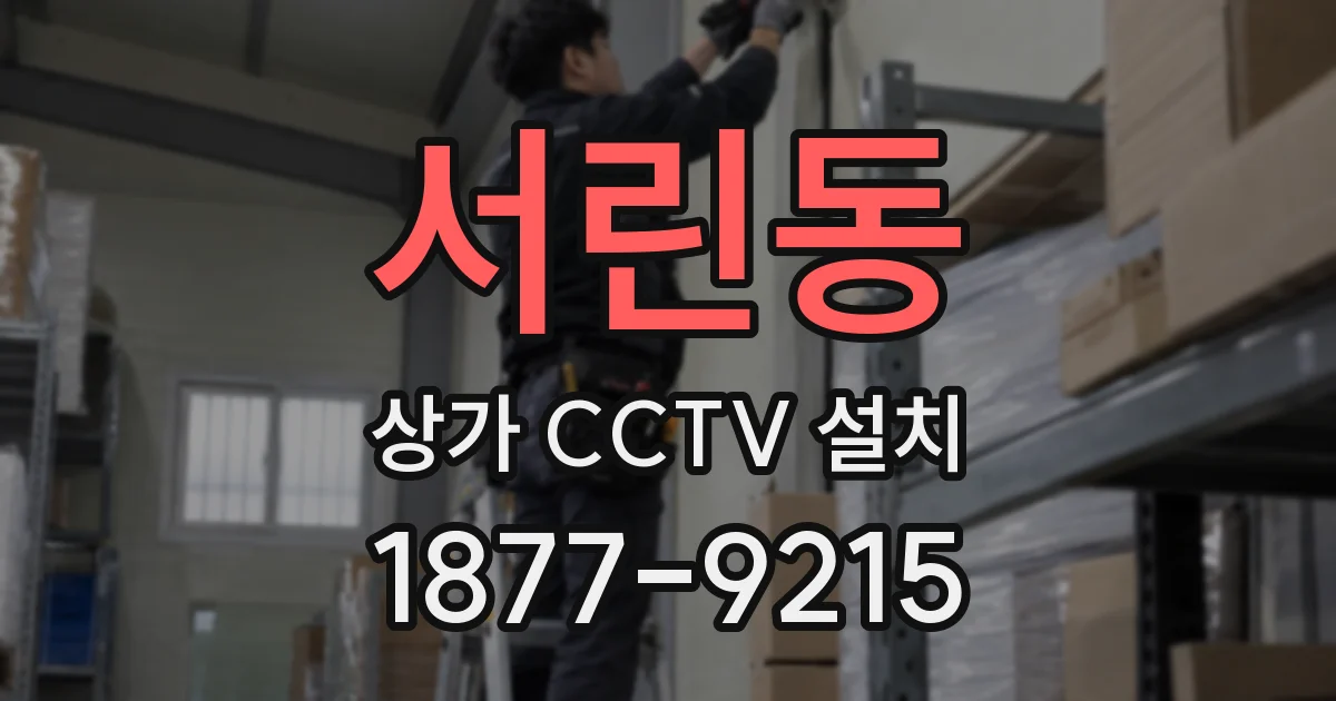 서린동 상가 CCTV 설치
