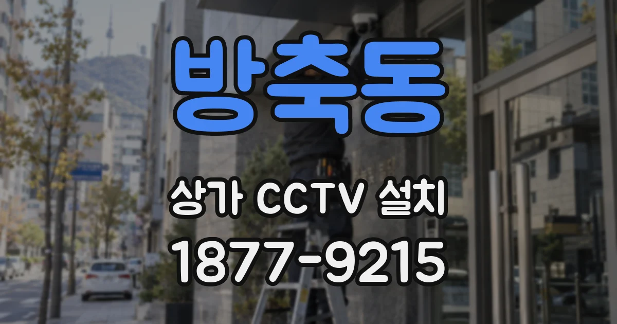 방축동 상가 CCTV 설치