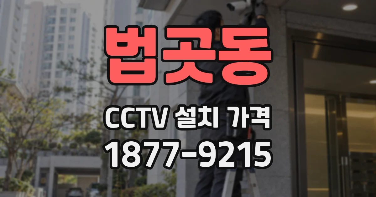 법곳동 CCTV 설치 가격