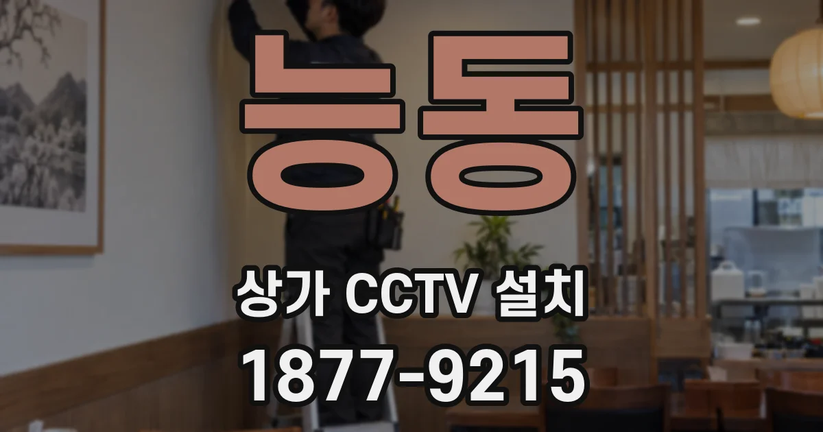 능동 상가 CCTV 설치