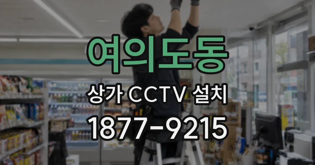 여의도동 상가 CCTV 설치