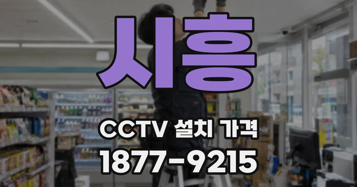 시흥 CCTV 설치 가격