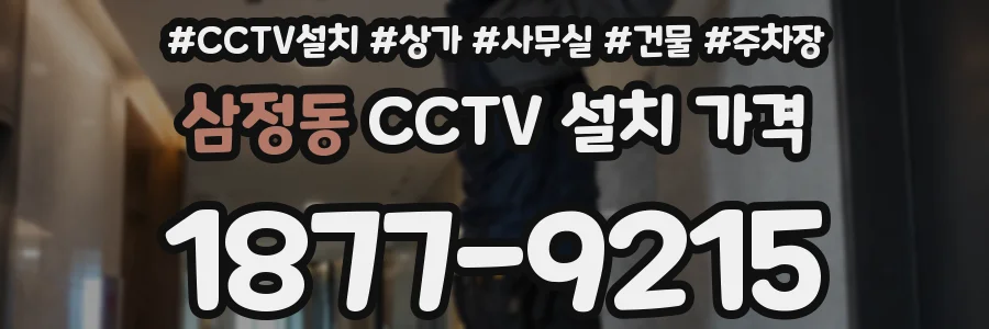 삼정동 CCTV 설치 가격