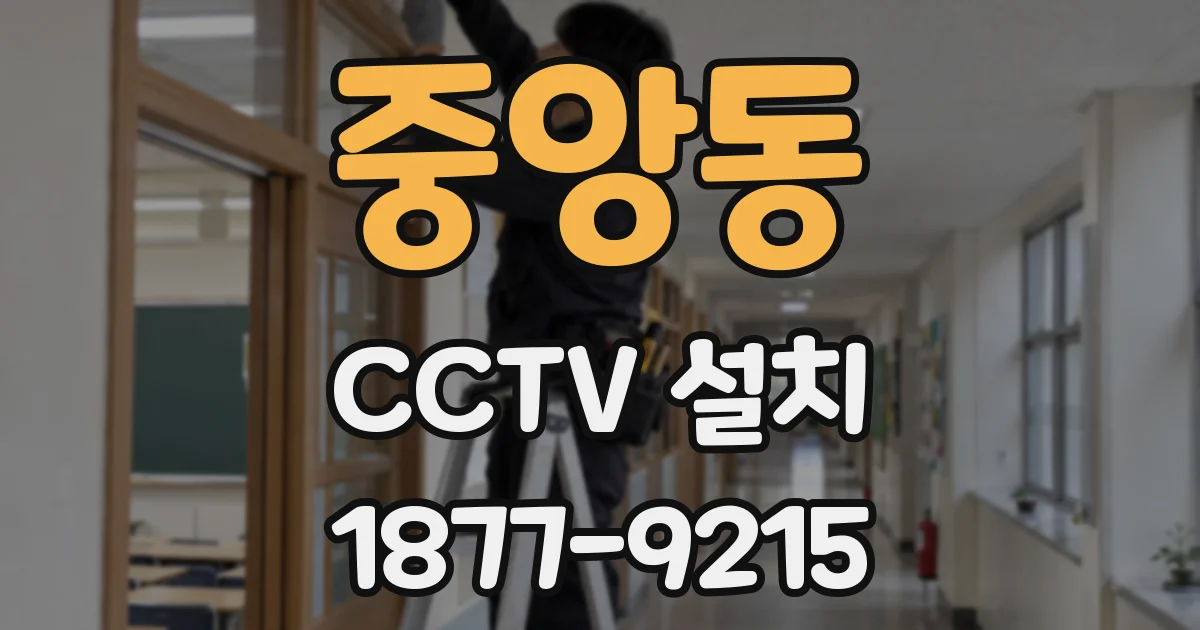 중앙동 CCTV 설치