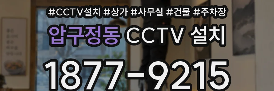 압구정동 CCTV 설치