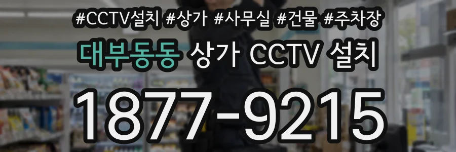 대부동동 상가 CCTV 설치