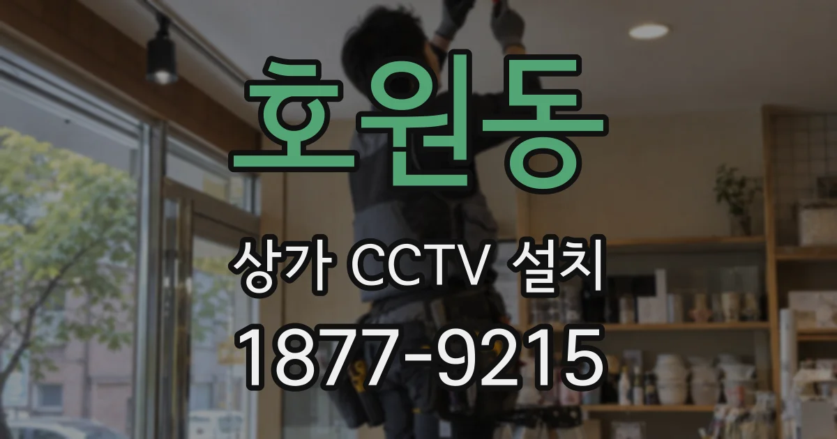 호원동 상가 CCTV 설치