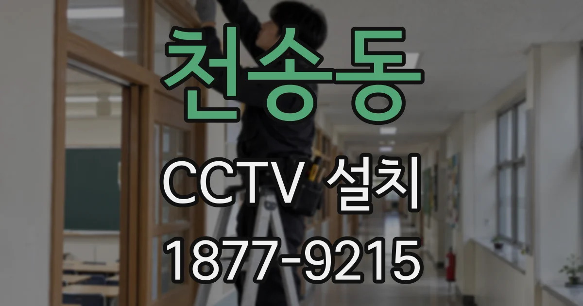 천송동 CCTV 설치