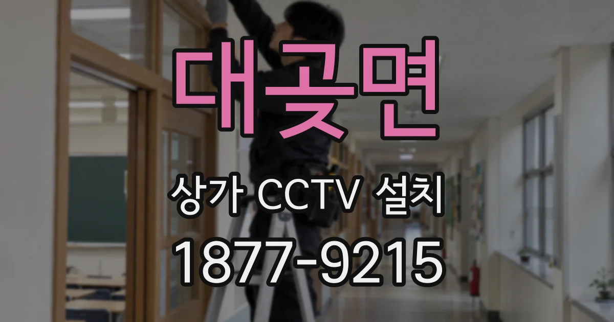 대곶면 상가 CCTV 설치
