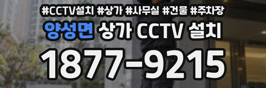 양성면 상가 CCTV 설치