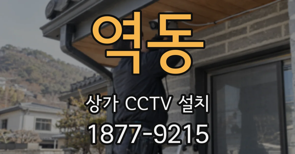 역동 상가 CCTV 설치