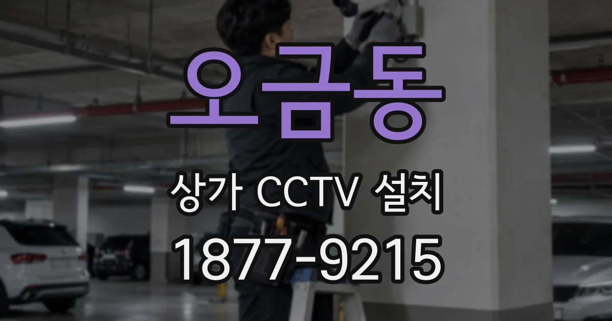 오금동 상가 CCTV 설치
