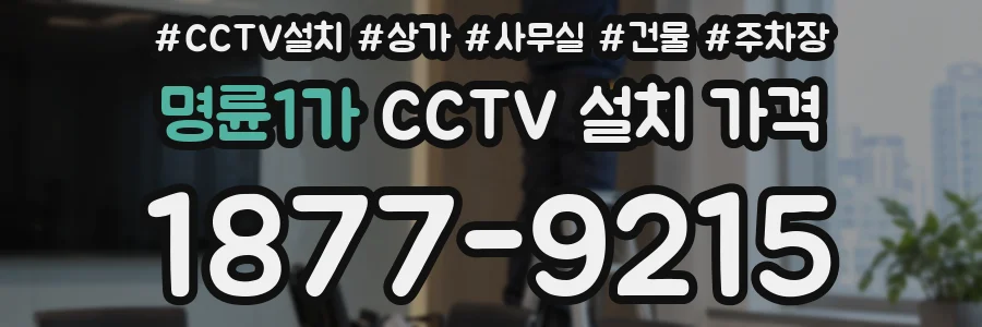 명륜1가 CCTV 설치 가격