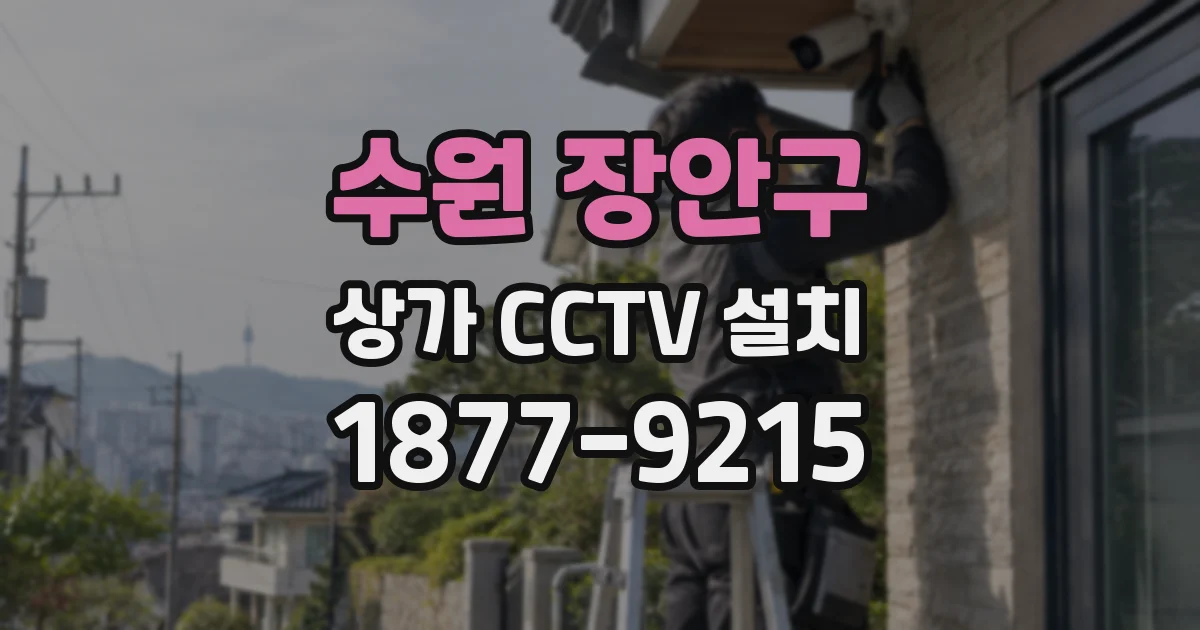 수원 장안구 상가 CCTV 설치