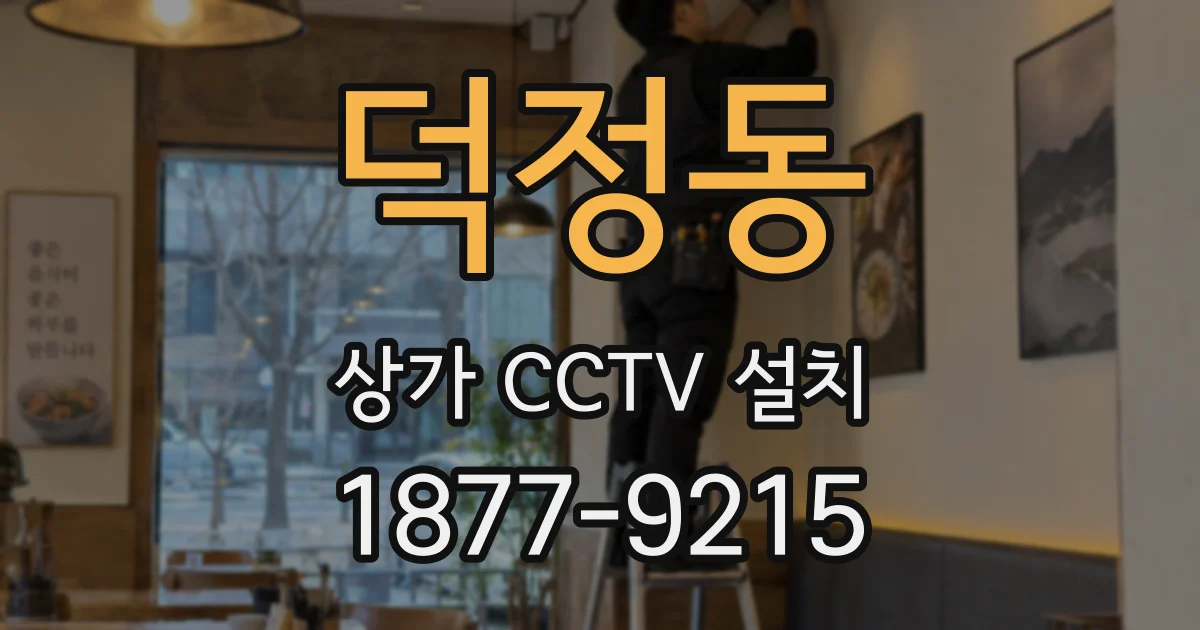 덕정동 상가 CCTV 설치