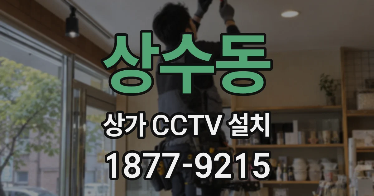 상수동 상가 CCTV 설치
