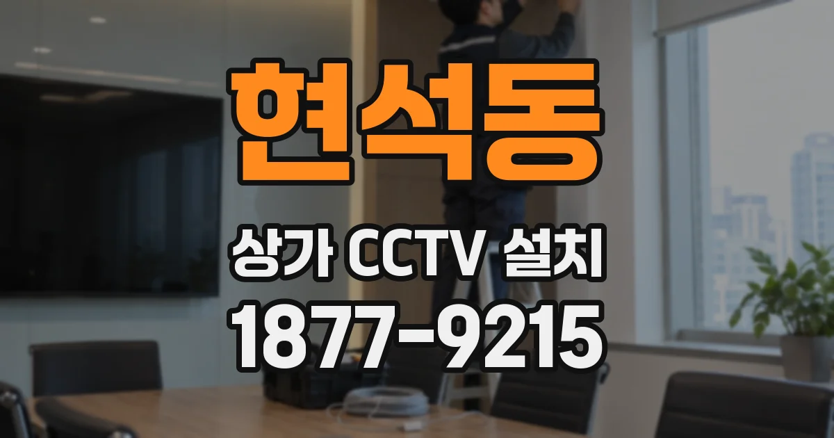현석동 상가 CCTV 설치