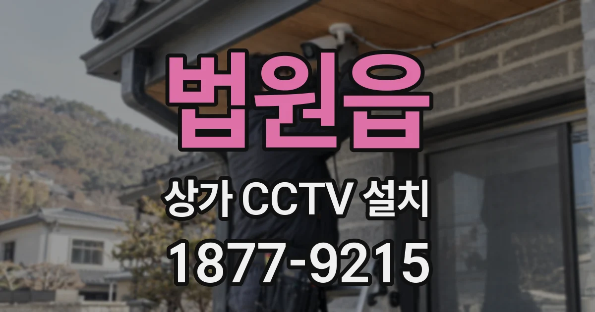 법원읍 상가 CCTV 설치