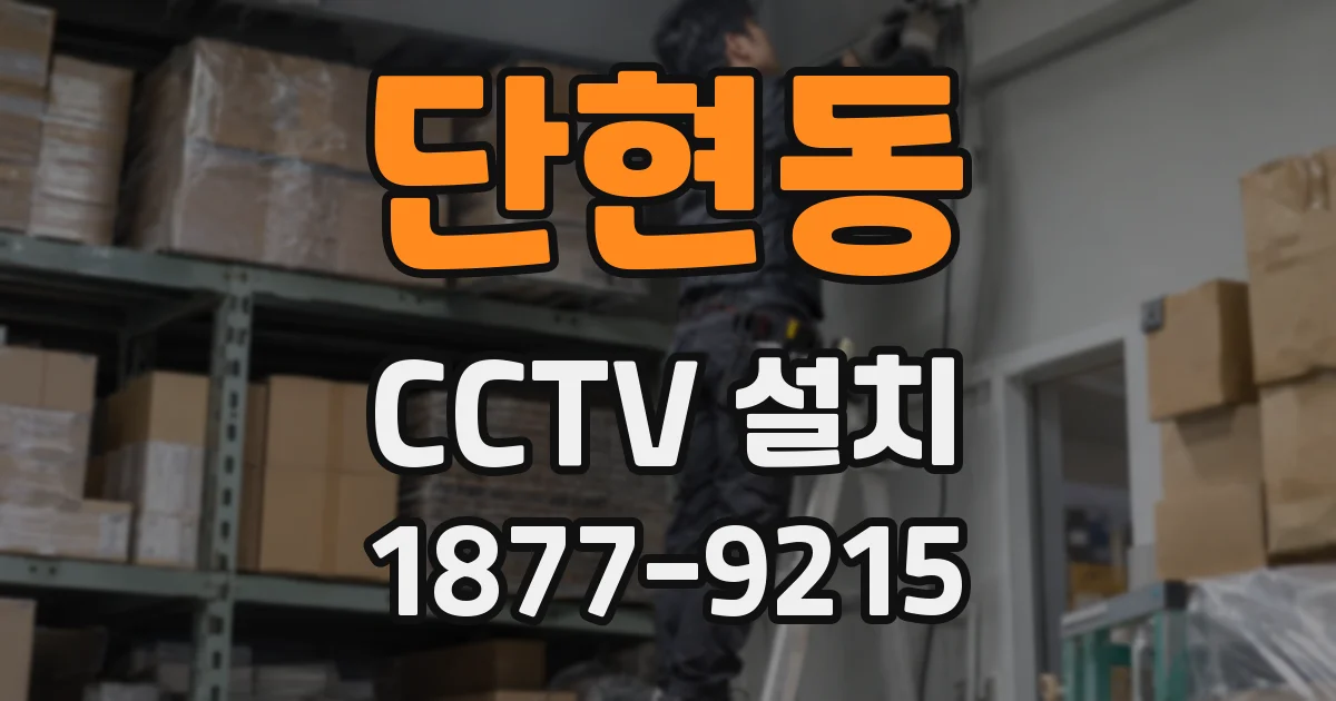 단현동 CCTV 설치