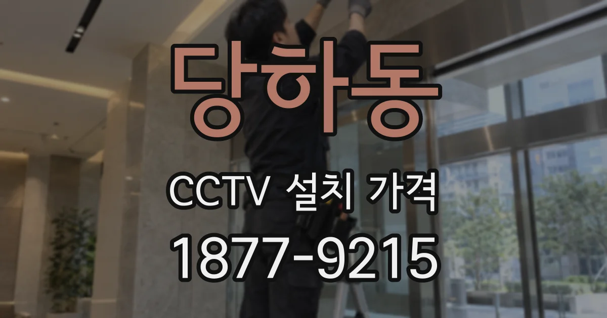 당하동 CCTV 설치 가격