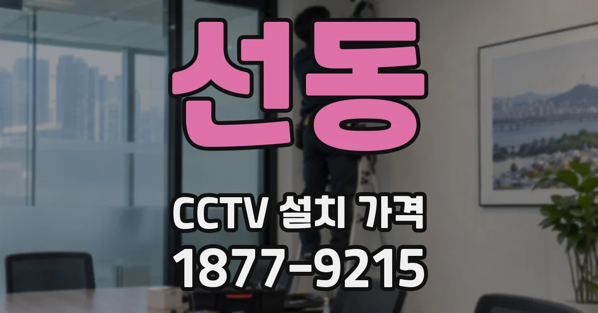 선동 CCTV 설치 가격