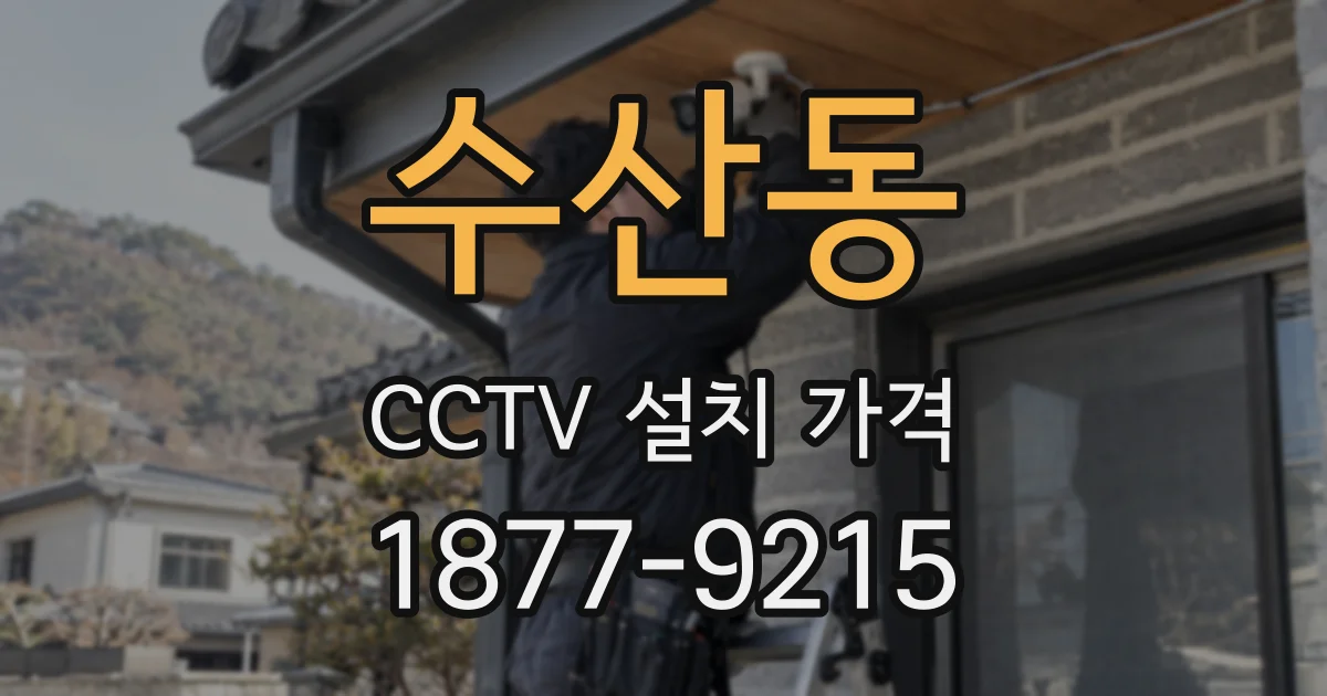 수산동 CCTV 설치 가격