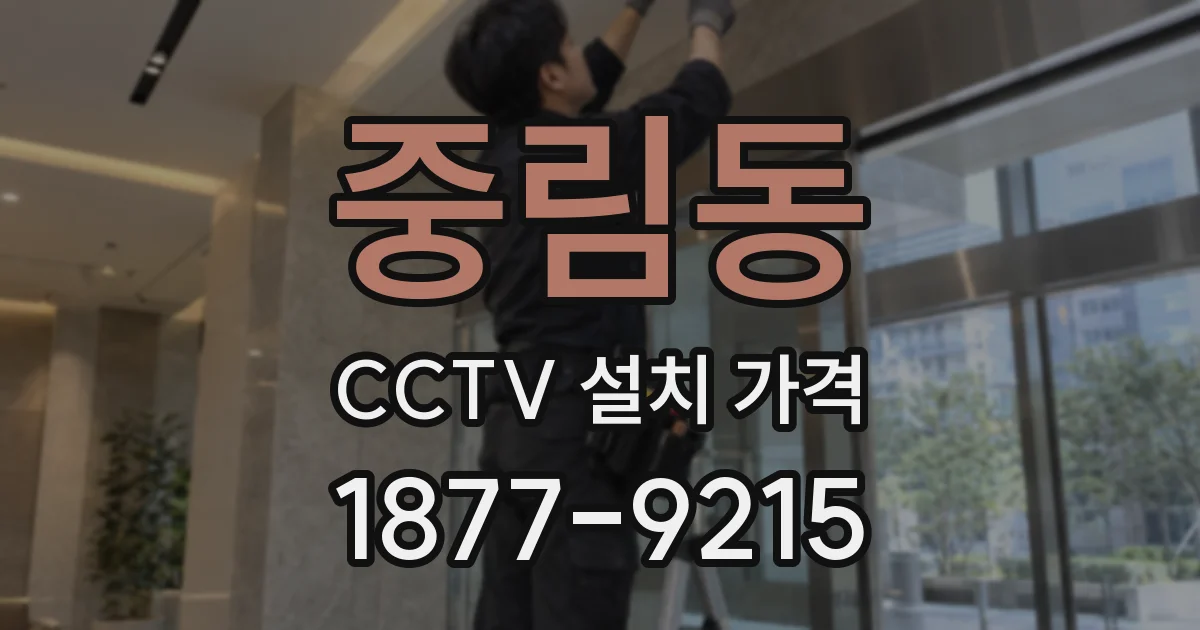 중림동 CCTV 설치 가격