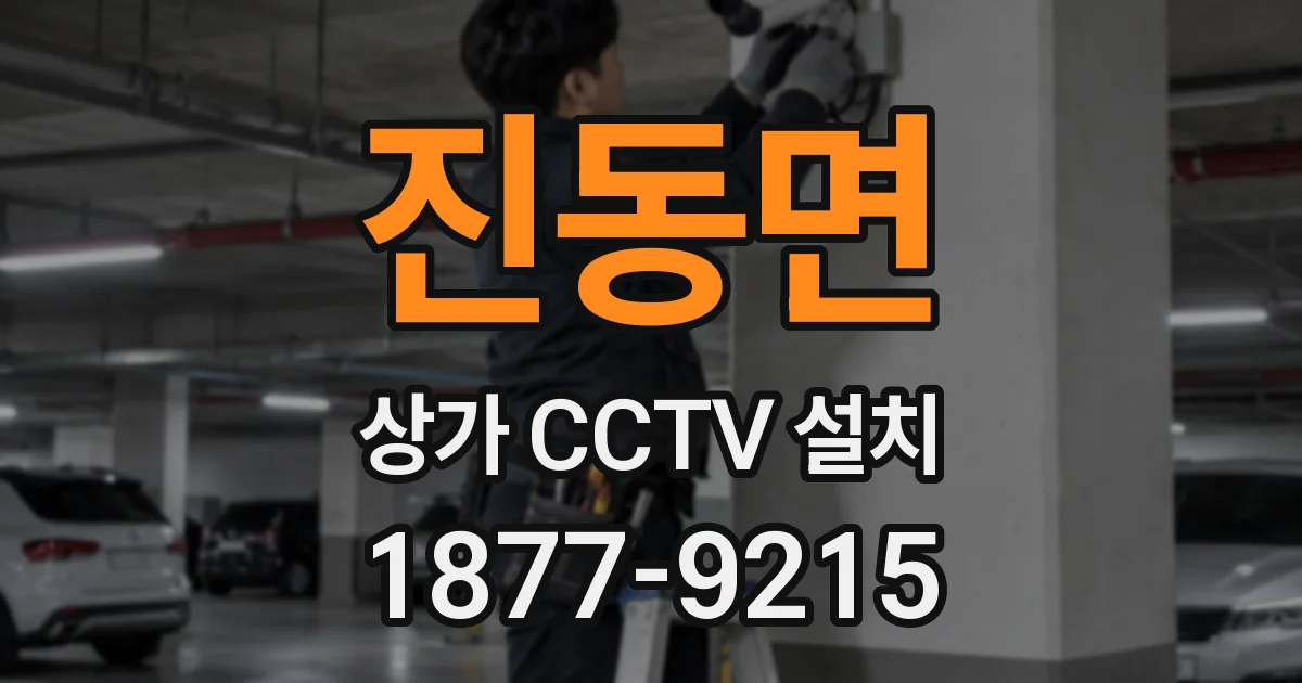 진동면 상가 CCTV 설치