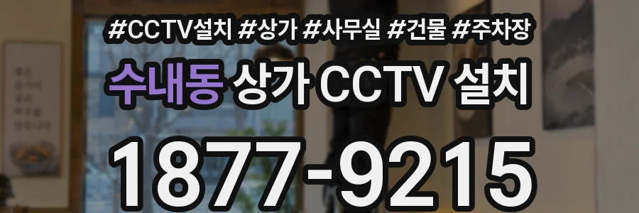 수내동 상가 CCTV 설치