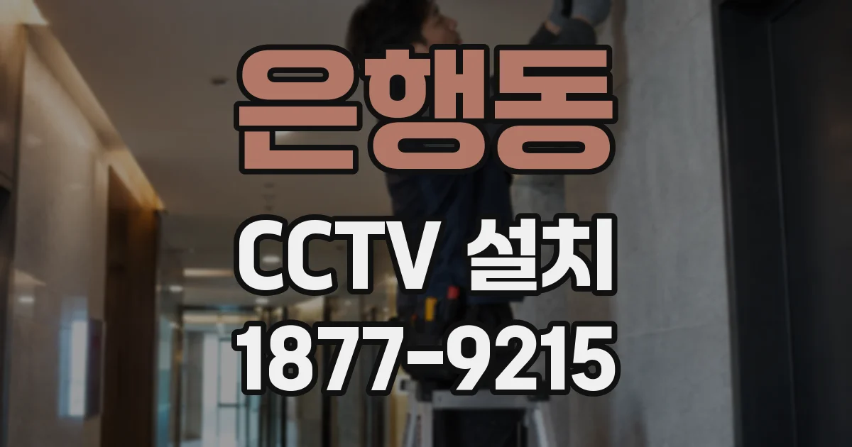 은행동 CCTV 설치