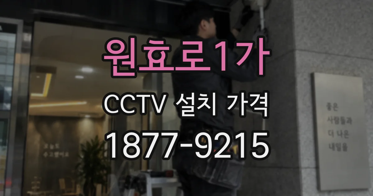 원효로1가 CCTV 설치 가격