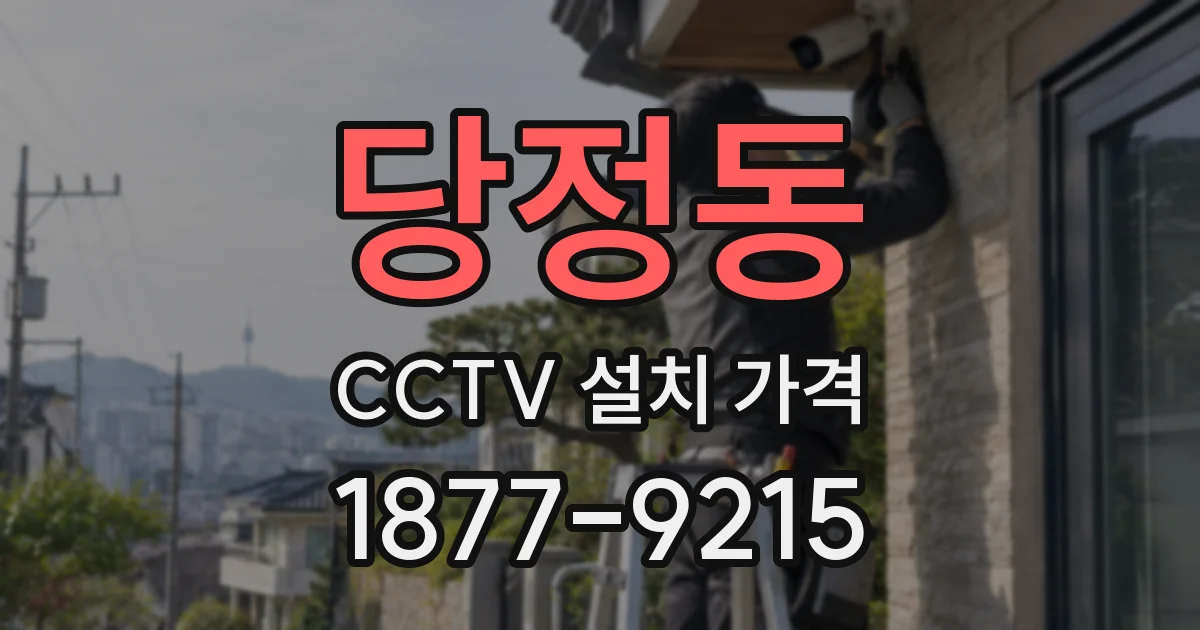 당정동 CCTV 설치 가격