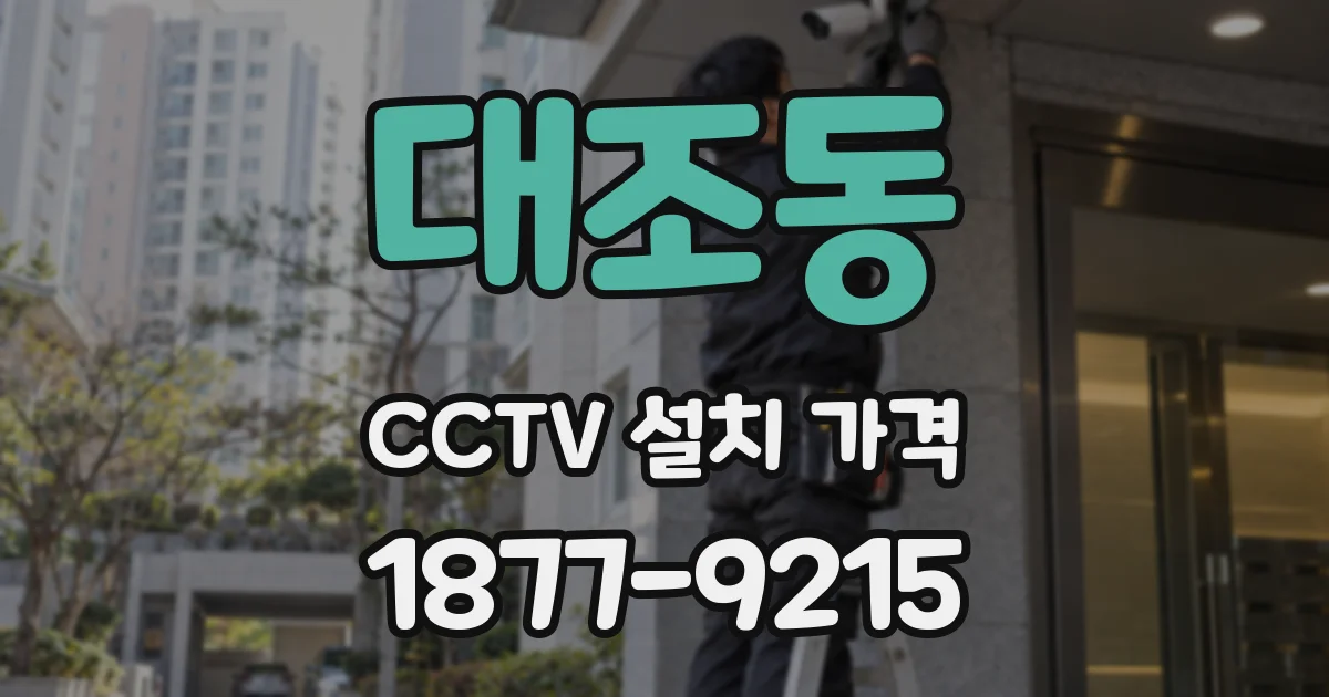 대조동 CCTV 설치 가격