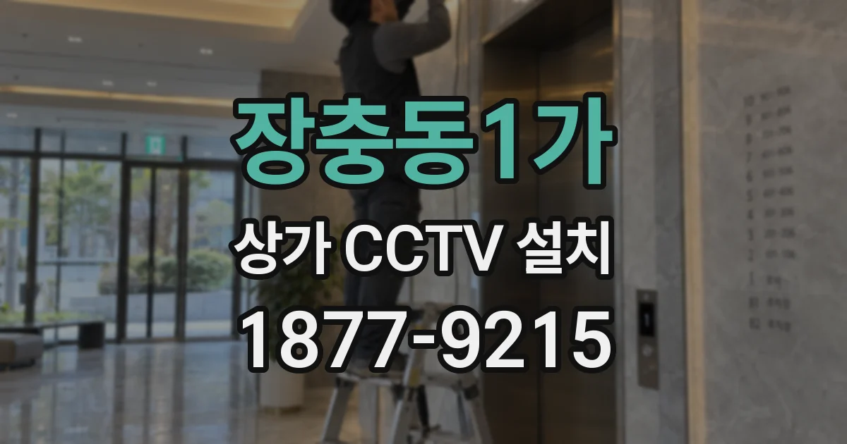 장충동1가 상가 CCTV 설치