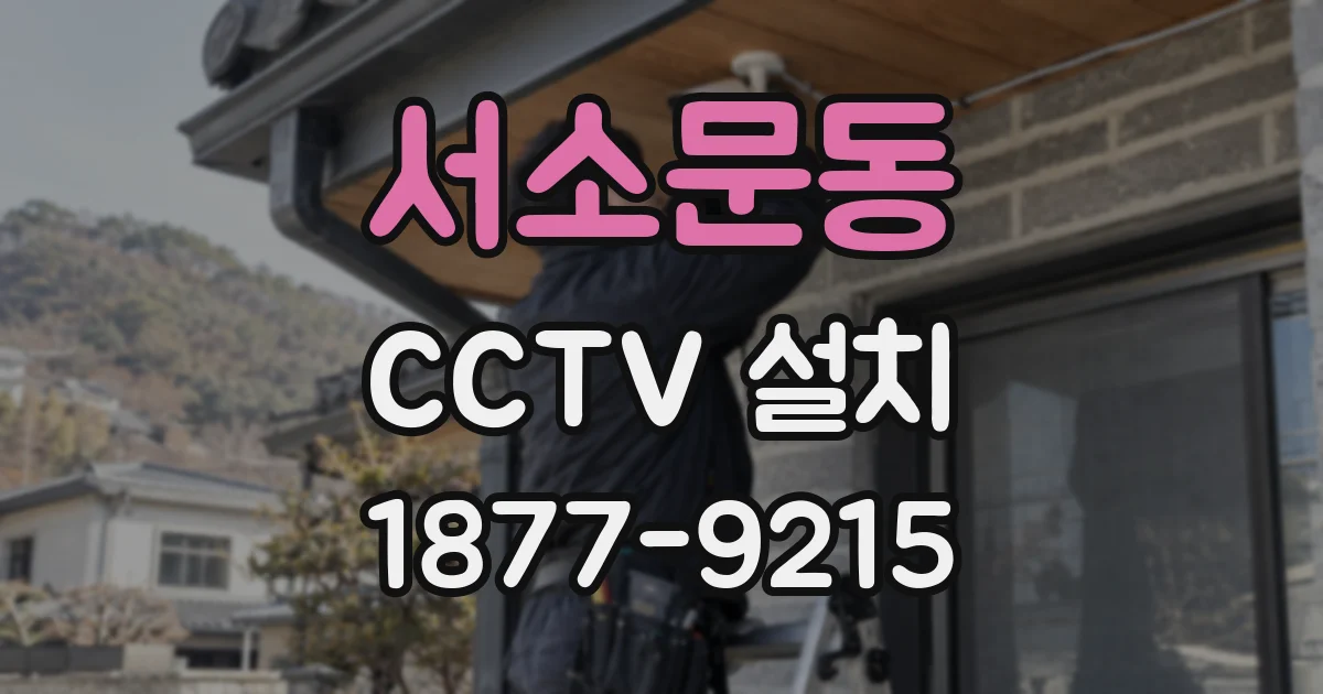 서소문동 CCTV 설치