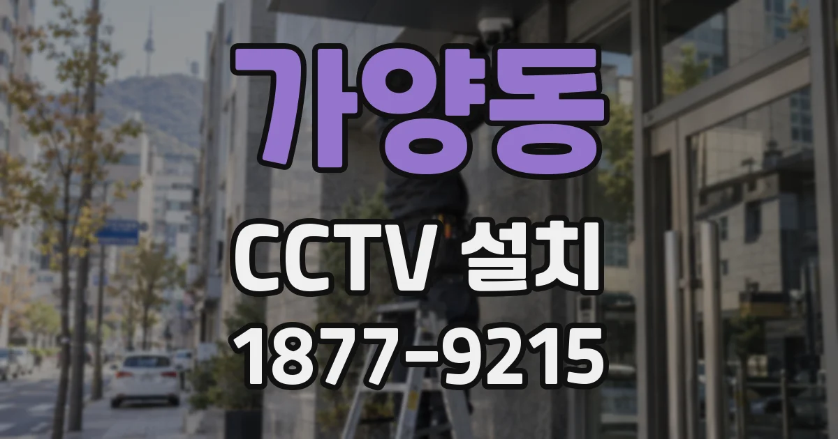 가양동 CCTV 설치