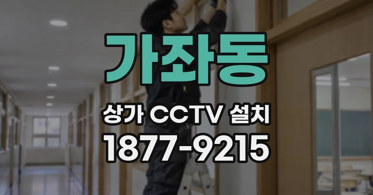 가좌동 상가 CCTV 설치