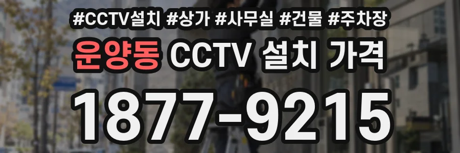 운양동 CCTV 설치 가격