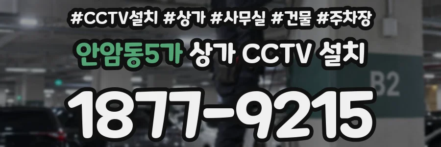 안암동5가 상가 CCTV 설치
