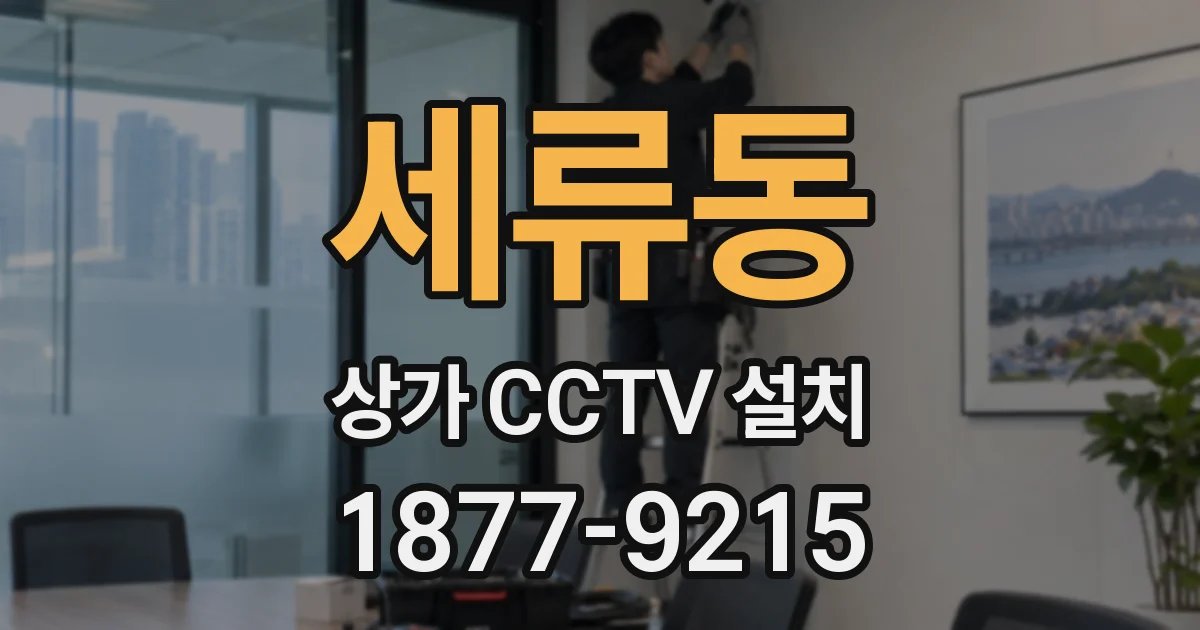 세류동 상가 CCTV 설치