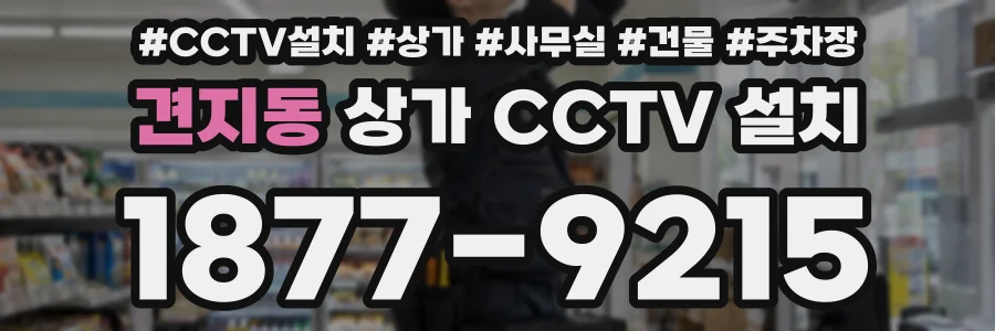 견지동 상가 CCTV 설치