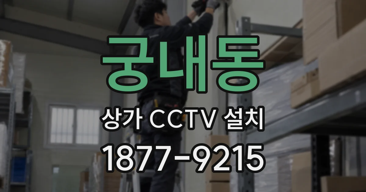 궁내동 상가 CCTV 설치