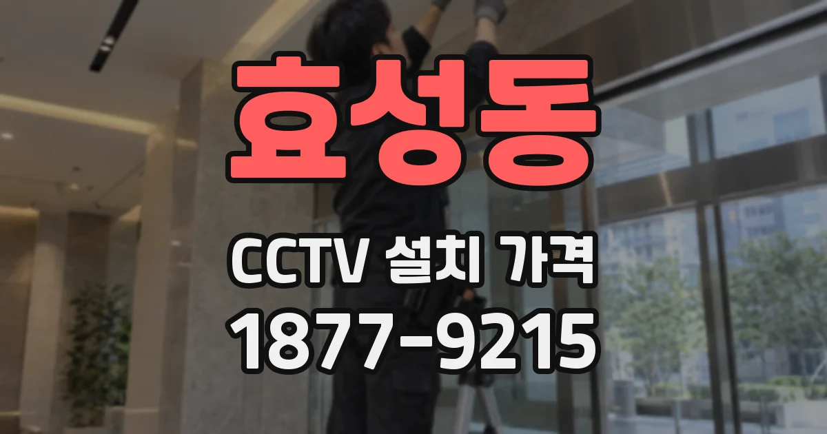 효성동 CCTV 설치 가격