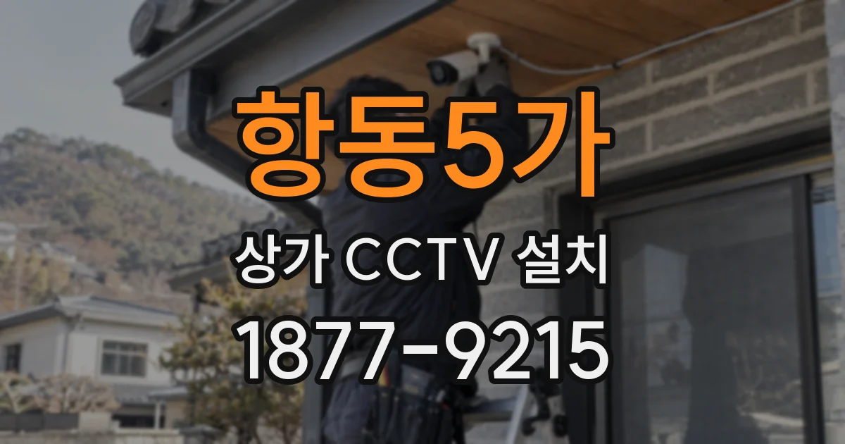 항동5가 상가 CCTV 설치